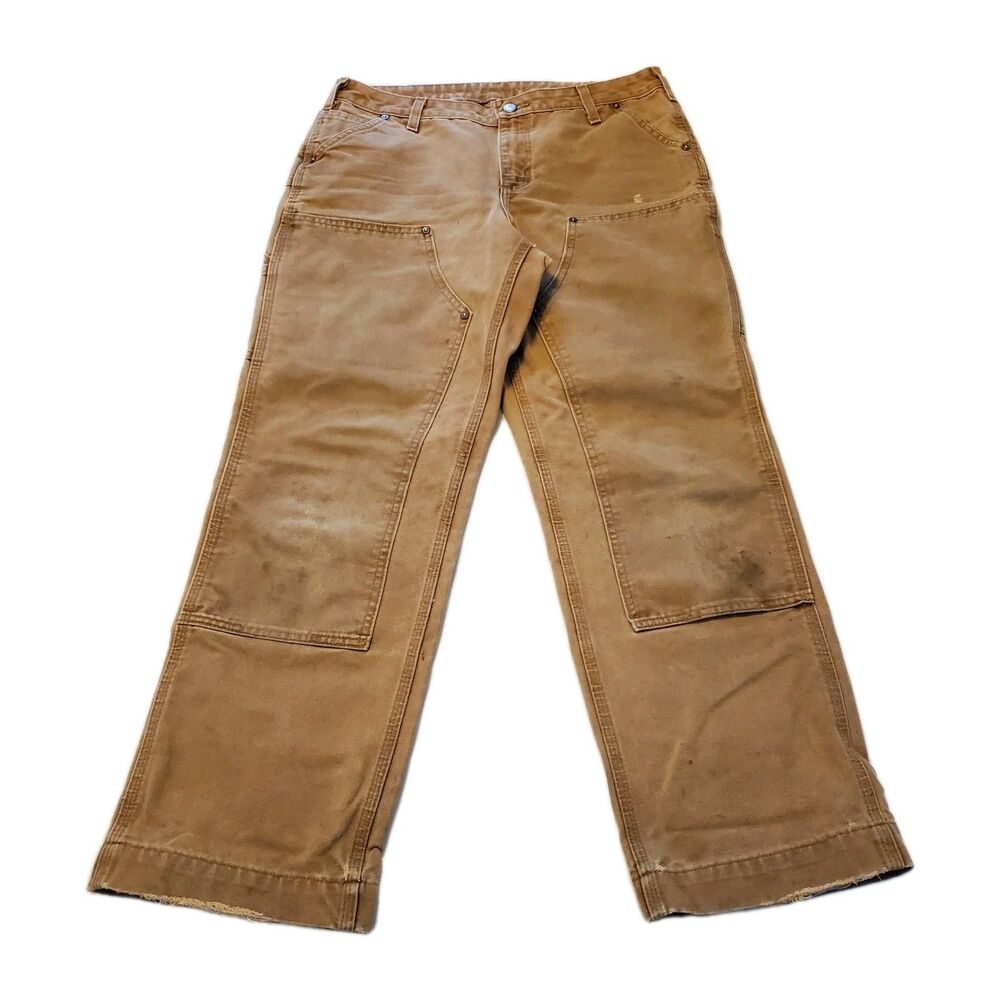 Carhartt Mens Double Knee Duck Canvas 32x29 Thrashed Distressed Streetwear
